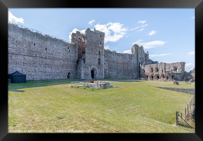 The remains of the entrance of Tantallon Castle from inside the court yard, North Berwick, East Lothian, Scotland Framed Print by Dave Collins