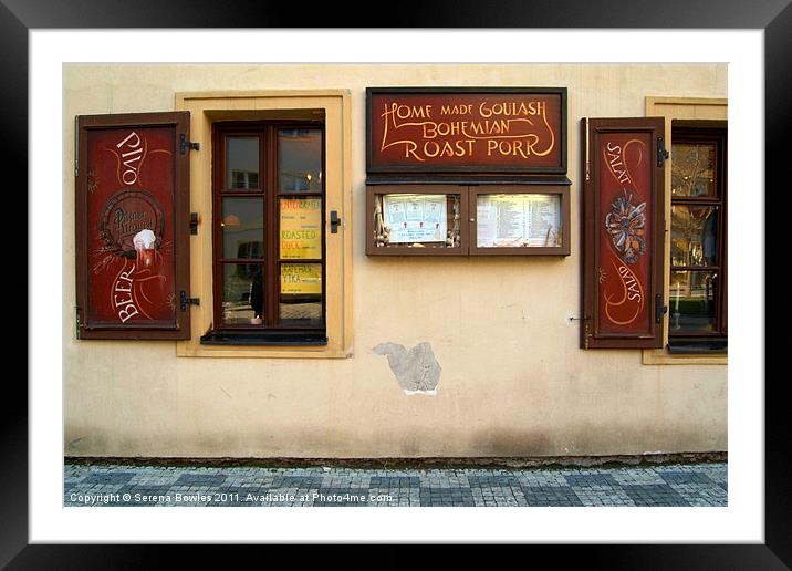Czech Restaurant Prague Framed Mounted Print by Serena Bowles