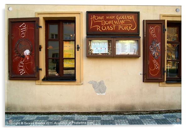 Czech Restaurant Prague Acrylic by Serena Bowles