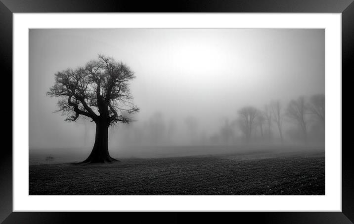Eerie Tree Framed Mounted Print by Tom McPherson