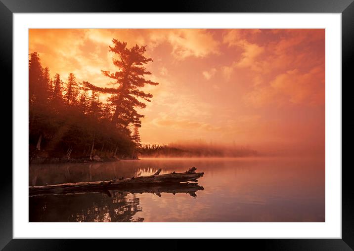 sunrise, Lyons Lake Framed Mounted Print by Dave Reede