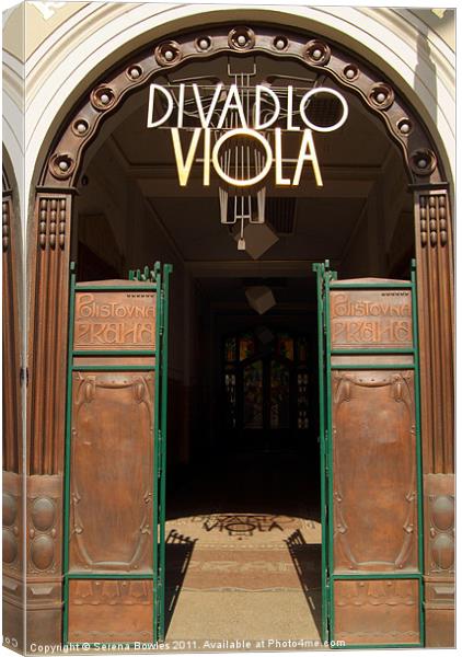 Divadlo Viola Theatre, Prague Canvas Print by Serena Bowles