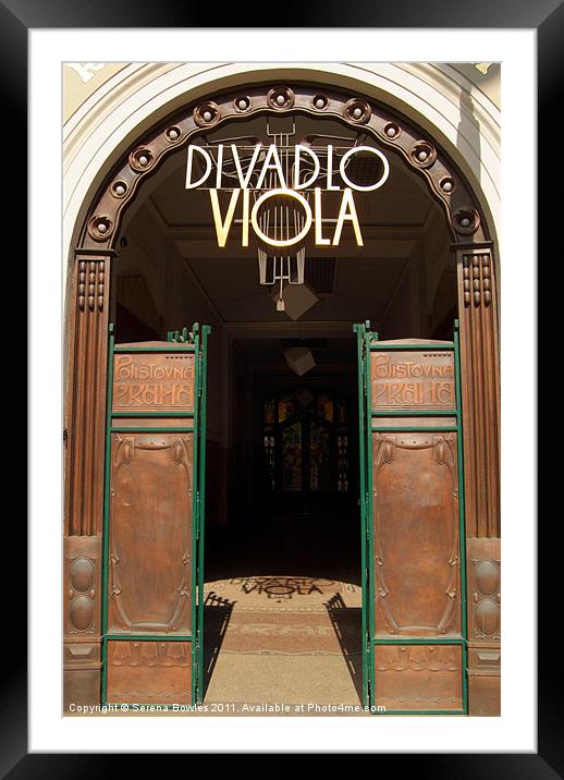 Divadlo Viola Theatre, Prague Framed Mounted Print by Serena Bowles