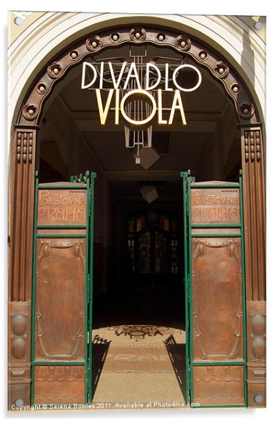 Divadlo Viola Theatre, Prague Acrylic by Serena Bowles