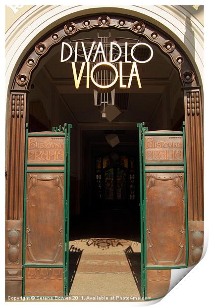Divadlo Viola Theatre, Prague Print by Serena Bowles