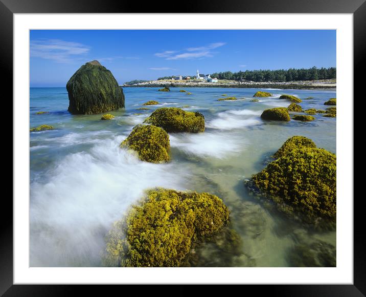 low tide on Seal Island Framed Mounted Print by Dave Reede