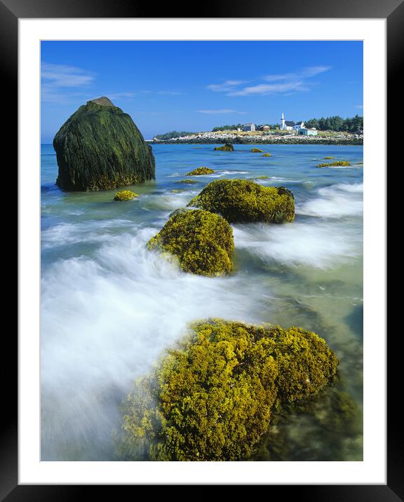 low tide on Seal Island Framed Mounted Print by Dave Reede