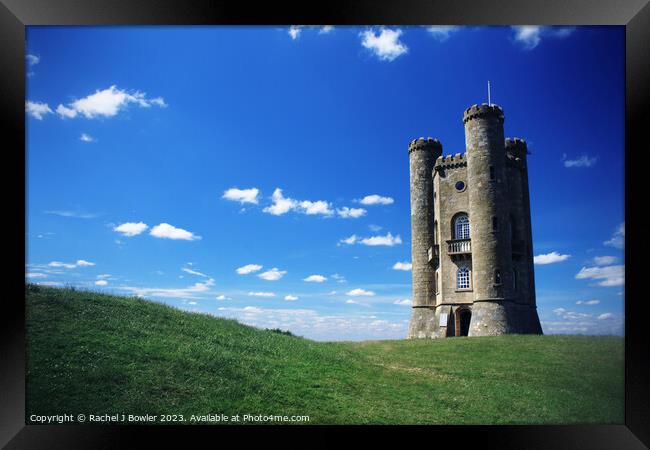 Broadway Tower with Clouds Framed Print by RJ Bowler