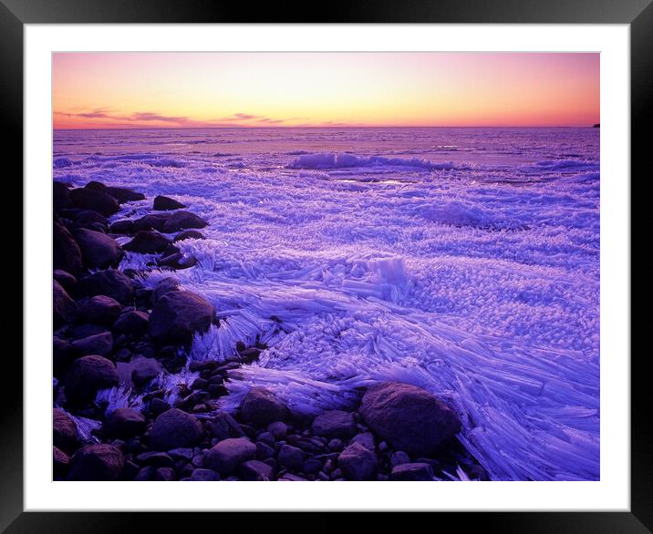 Ice shards Framed Mounted Print by Dave Reede
