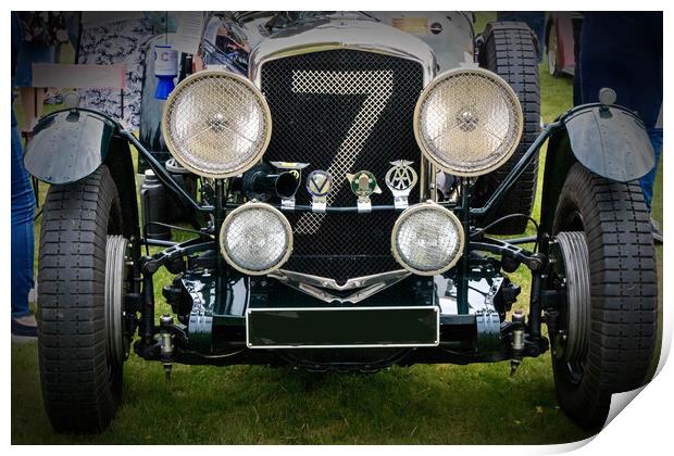 Bentley 7 vintage car Print by Kevin Hellon