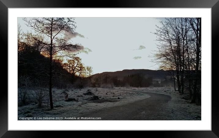 Evening Walk, Perthshire Framed Mounted Print by Lee Osborne