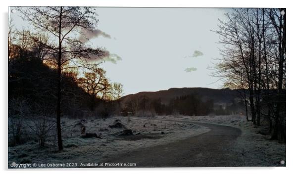 Evening Walk, Perthshire Acrylic by Lee Osborne