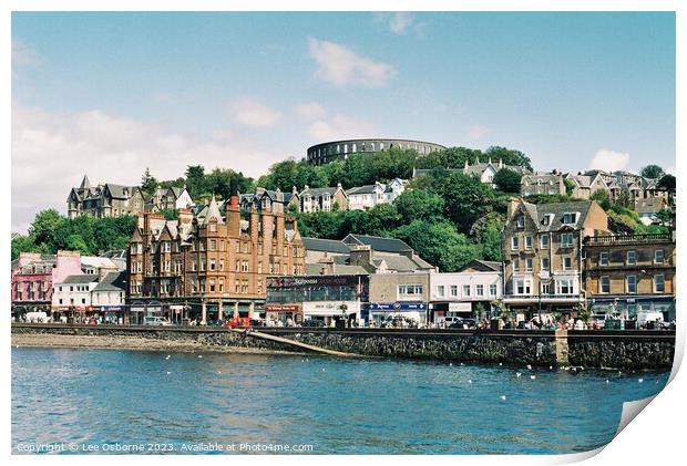 Oban From The Sea Print by Lee Osborne