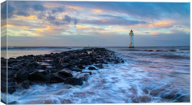 Perch Rock Lighthouse at New Brighton Canvas Print by Phil Durkin DPAGB BPE4