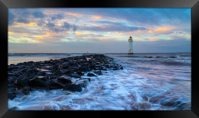 Perch Rock Lighthouse at New Brighton Framed Print by Phil Durkin DPAGB BPE4