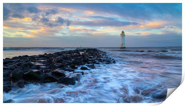 Perch Rock Lighthouse at New Brighton Print by Phil Durkin DPAGB BPE4