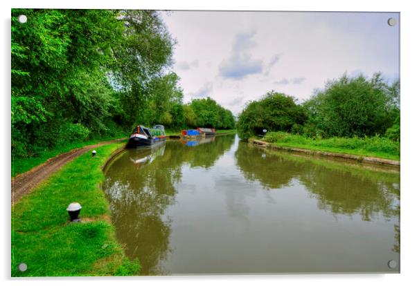 The Three Locks Leighton Buzzard Acrylic by Steve Smith