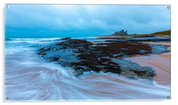 Dusk At Bamburgh Castle   Acrylic by Phil Durkin DPAGB BPE4