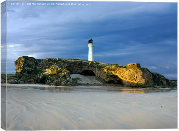 Covesea Lighthouse Canvas Print by Tom McPherson