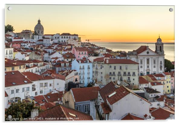Alfama District at sunrise, Lisbon Acrylic by Jim Monk