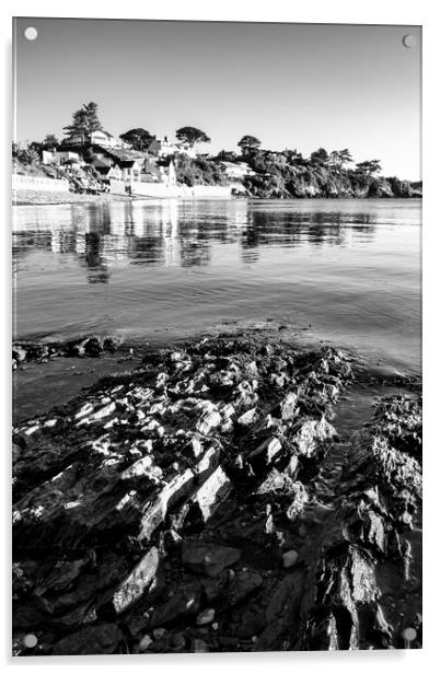 Abersoch Black and White  Acrylic by Tim Hill