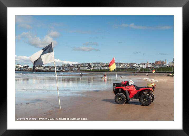West bay beach, Portrush, Northern Ireland Framed Mounted Print by jim Hamilton