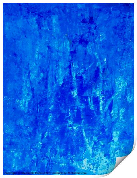 Blue Abstract Print by Stephanie Moore