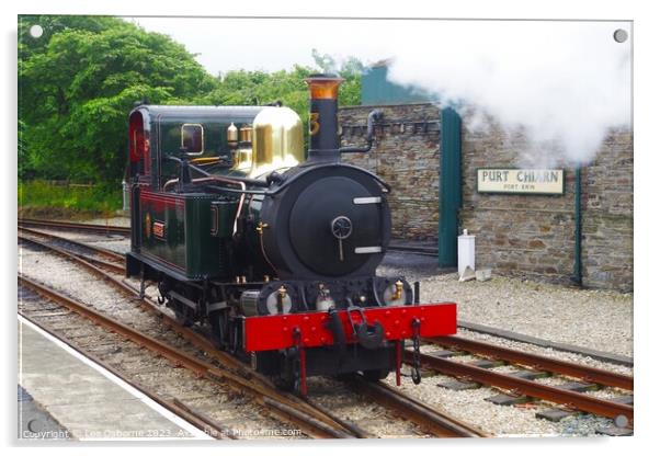 Isle of Man Railway Number 13 at Port Erin Acrylic by Lee Osborne