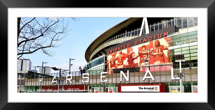 Arsenal Emirates Stadium  Framed Mounted Print by James Allen