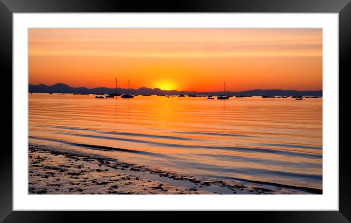 August Sunrise Abersoch Bay Framed Mounted Print by Tim Hill