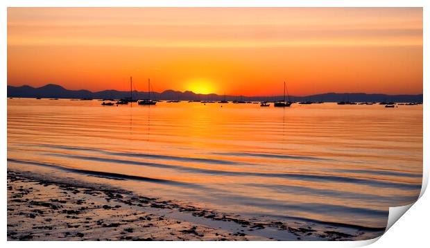August Sunrise Abersoch Bay Print by Tim Hill