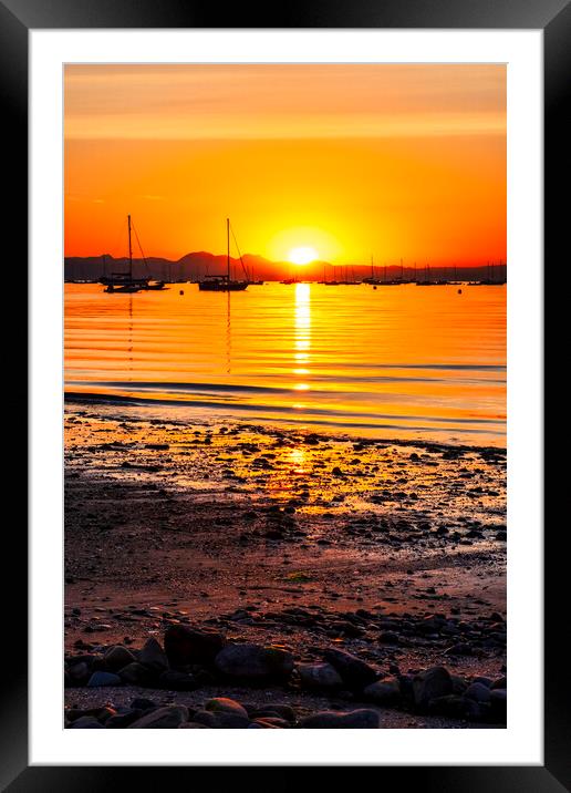 August Sunrise Abersoch Bay Framed Mounted Print by Tim Hill