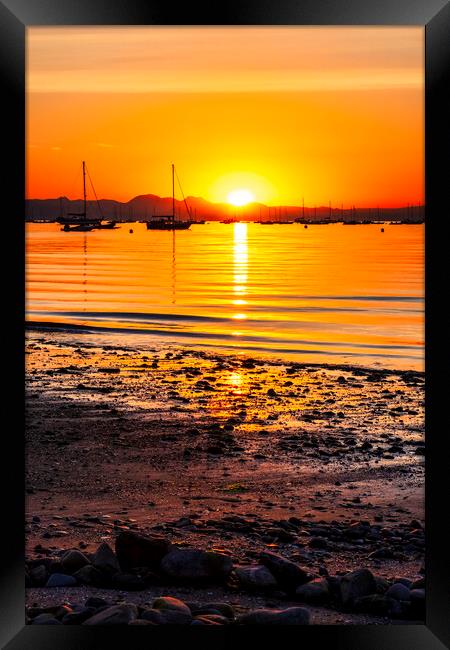 August Sunrise Abersoch Bay Framed Print by Tim Hill