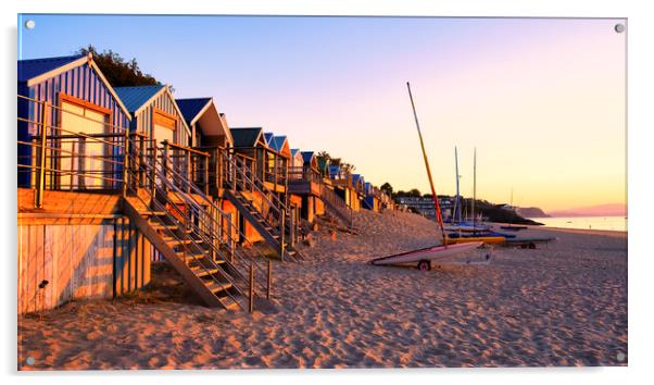 Abersoch Beach Huts Acrylic by Tim Hill