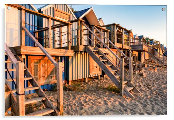 Abersoch Beach Huts Acrylic by Tim Hill