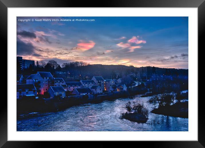 Nacreous Clouds over Perth Framed Mounted Print by Navin Mistry