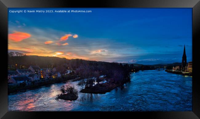 Nacreous Clouds over Perth, Scotland  Framed Print by Navin Mistry