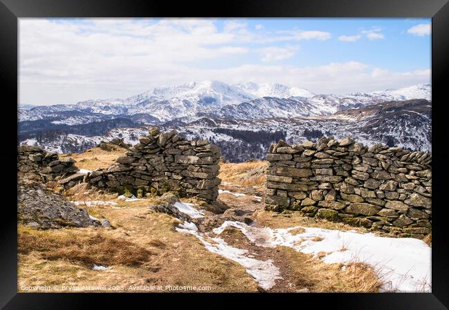 Winter view Lake District Framed Print by Bryan Attewell