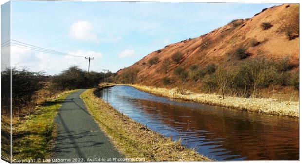 Faucheldean Bing and Union Canal, West Lothian Canvas Print by Lee Osborne