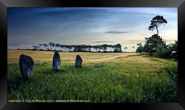 Outdoor Standing Stones Framed Print by Tom McPherson