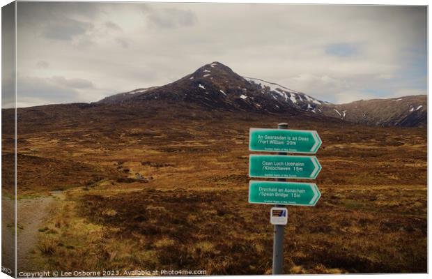 Leum Uilleim, Corrour Estate, Scotland Canvas Print by Lee Osborne