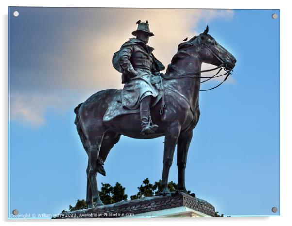 US Grant Statue Civil War Memorial Capitol Hill Washington DC Acrylic by William Perry