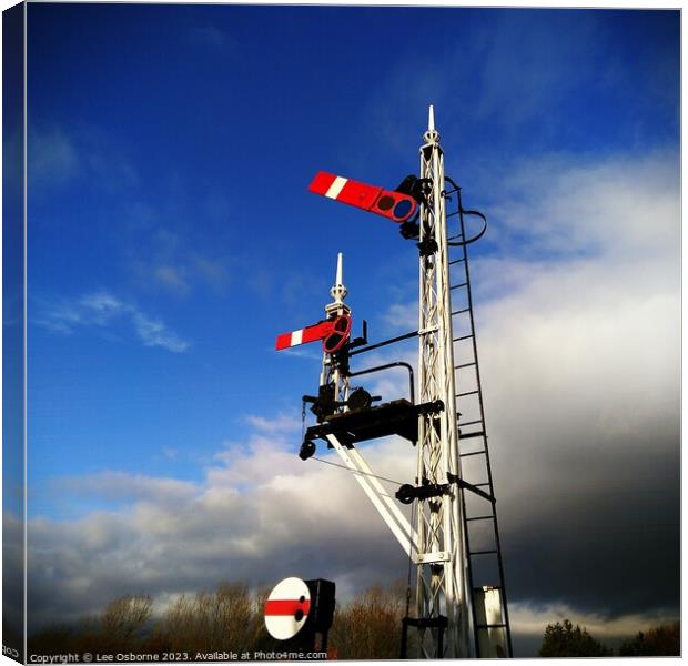 Semaphore Signals - Line Clear Canvas Print by Lee Osborne