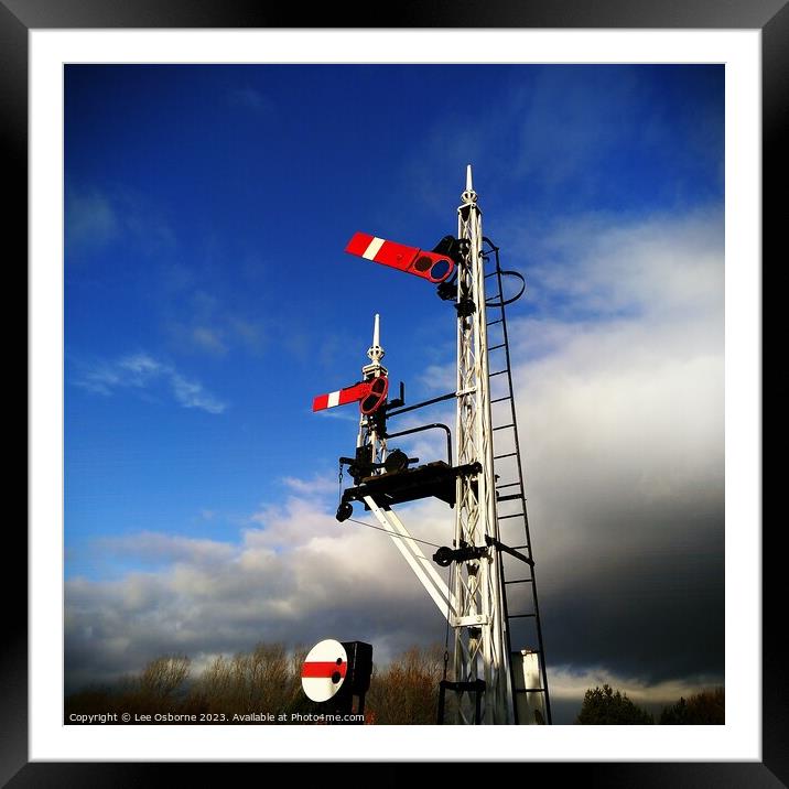 Semaphore Signals - Line Clear Framed Mounted Print by Lee Osborne