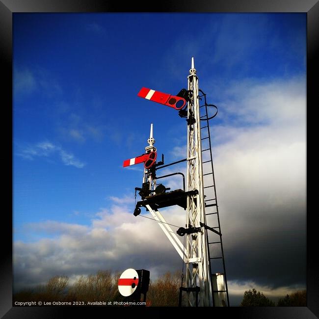 Semaphore Signals - Line Clear Framed Print by Lee Osborne