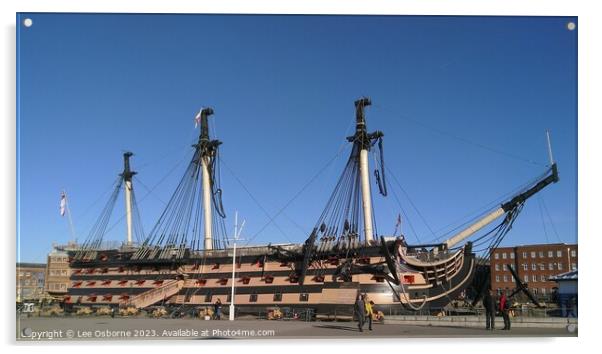 HMS Victory, Portsmouth Acrylic by Lee Osborne