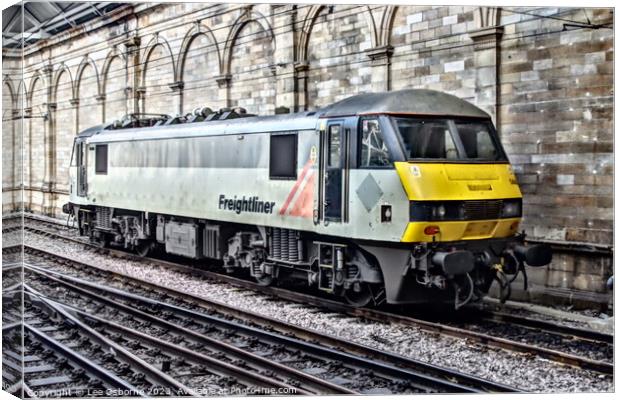 Freightliner Class 90, Edinburgh Waverley Canvas Print by Lee Osborne