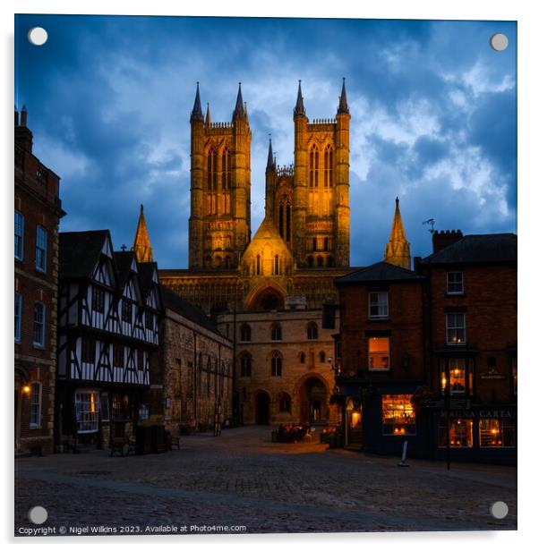 Lincoln Cathedral Acrylic by Nigel Wilkins