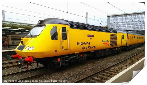 Network Rail New Measurement Train, Carlisle Print by Lee Osborne