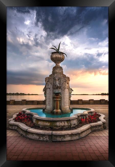 Memorial fountain Framed Print by Dejan Travica
